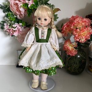 Vintage 1966 Madame Alexander Doll‎ 13" Heidi 1580 No Hat  Very Clean EUC